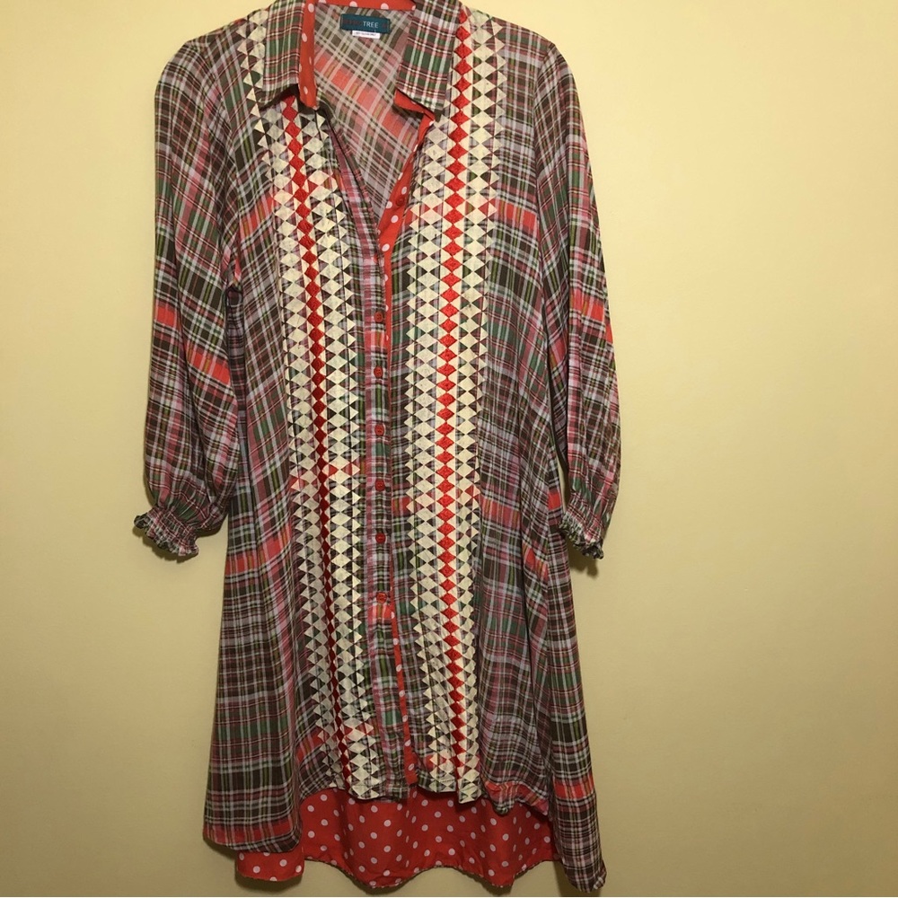 Beechtree Tunic Shirt Dress 10 Kurti Designer Ethnic Embroidered Orange Brown